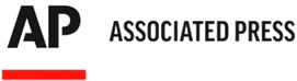 Associated Press logo with 'AP' in black and 'ASSOCIATED PRESS' text on a white background