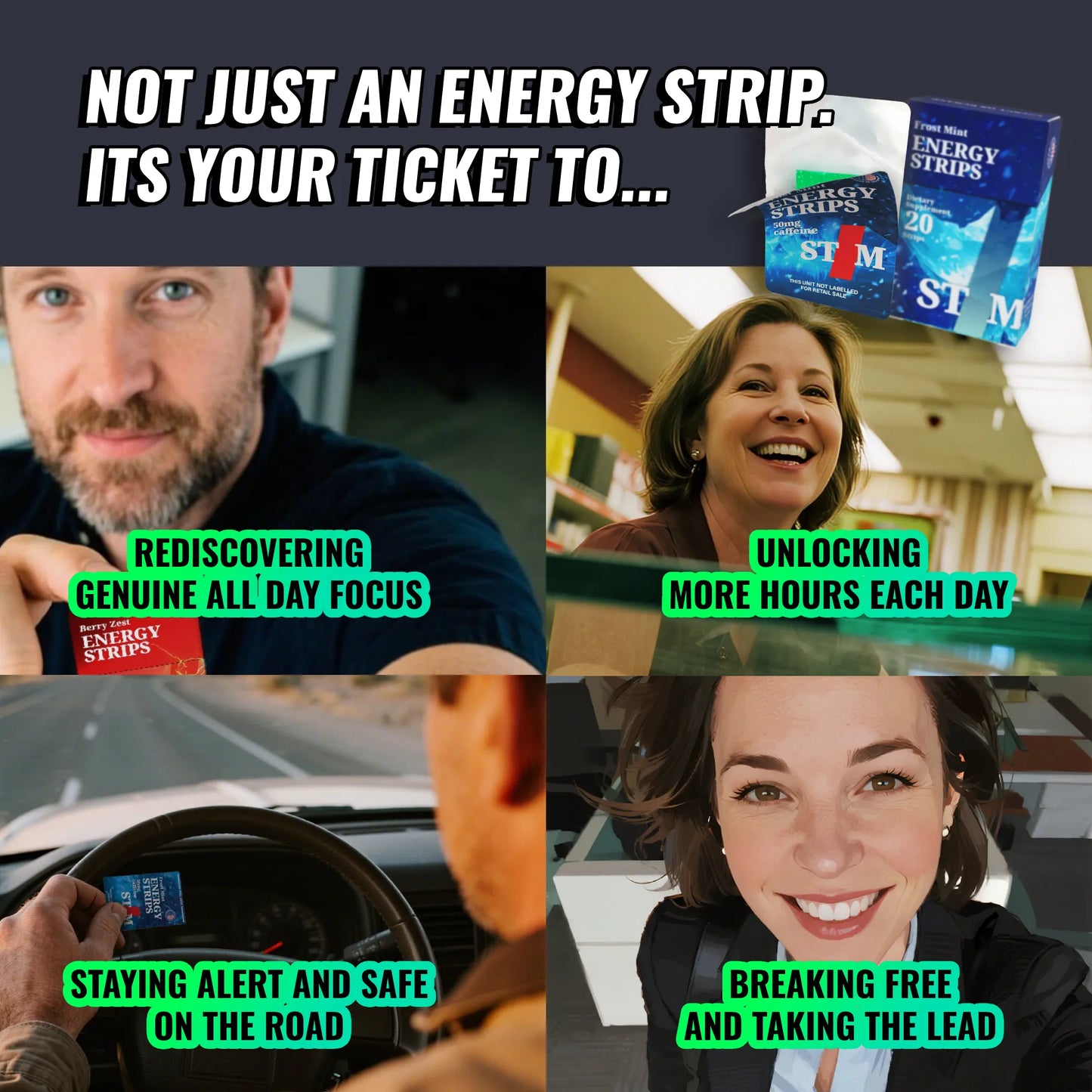 People using STIM Energy Strips to rediscover all day energy