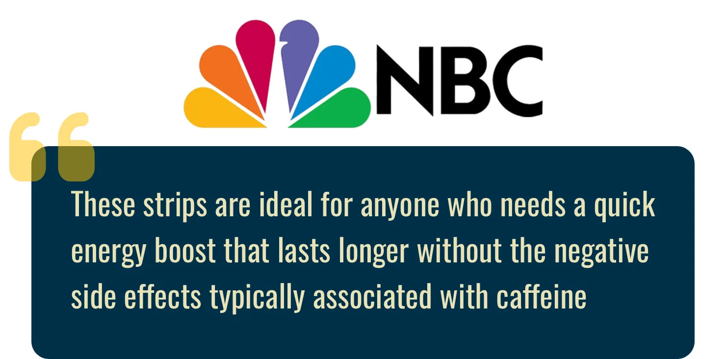 NBC affiliate quote describing the benefits of STIM Energy Strips.