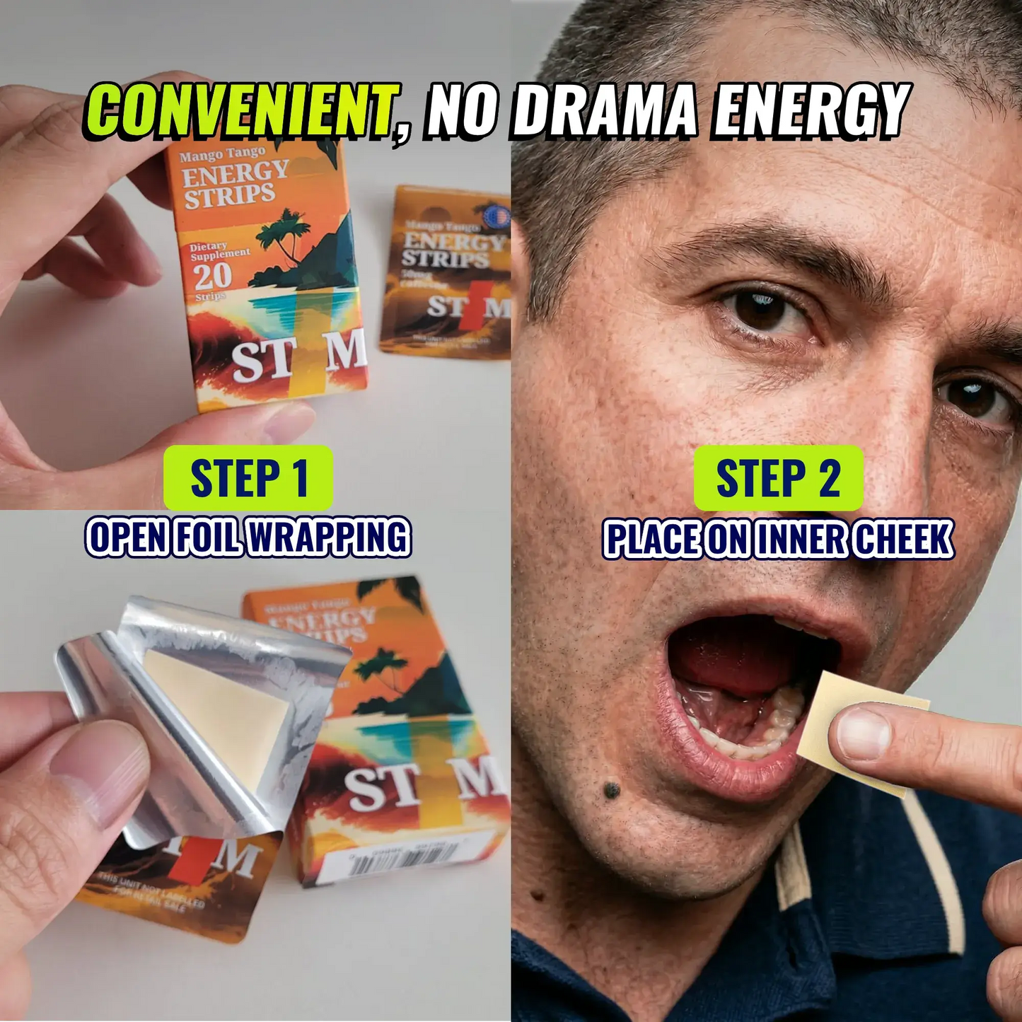 Instructions for using STIM Energy Strips