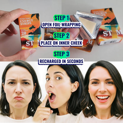 Usage directions for STIM Energy Strips