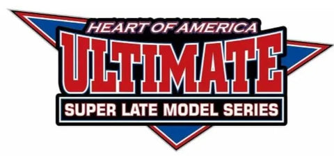 Logo of Heart of America Ultimate Super Late Model Series on a white background