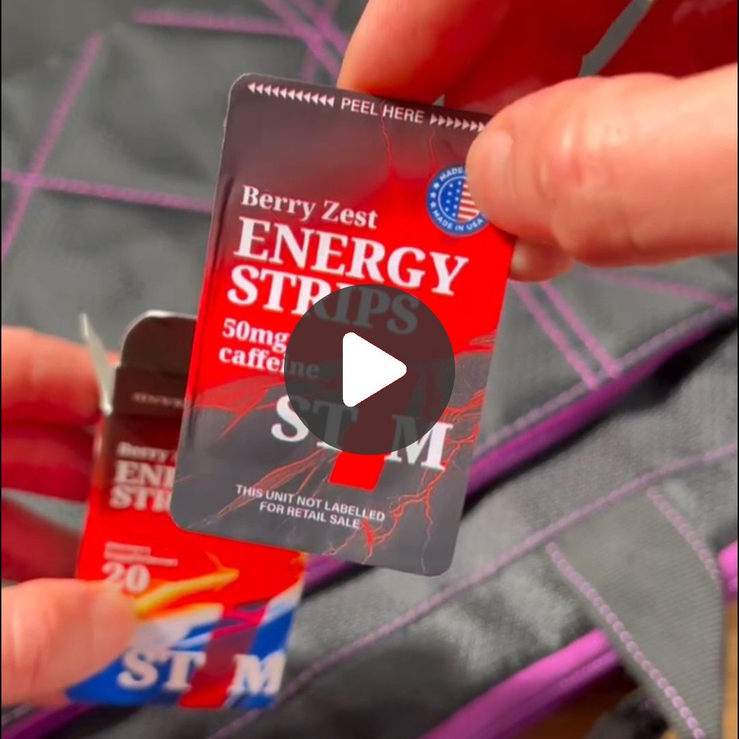 STIM Energy Strips are convenient, pocket-sized energy which works instantly without jitters or crashes
